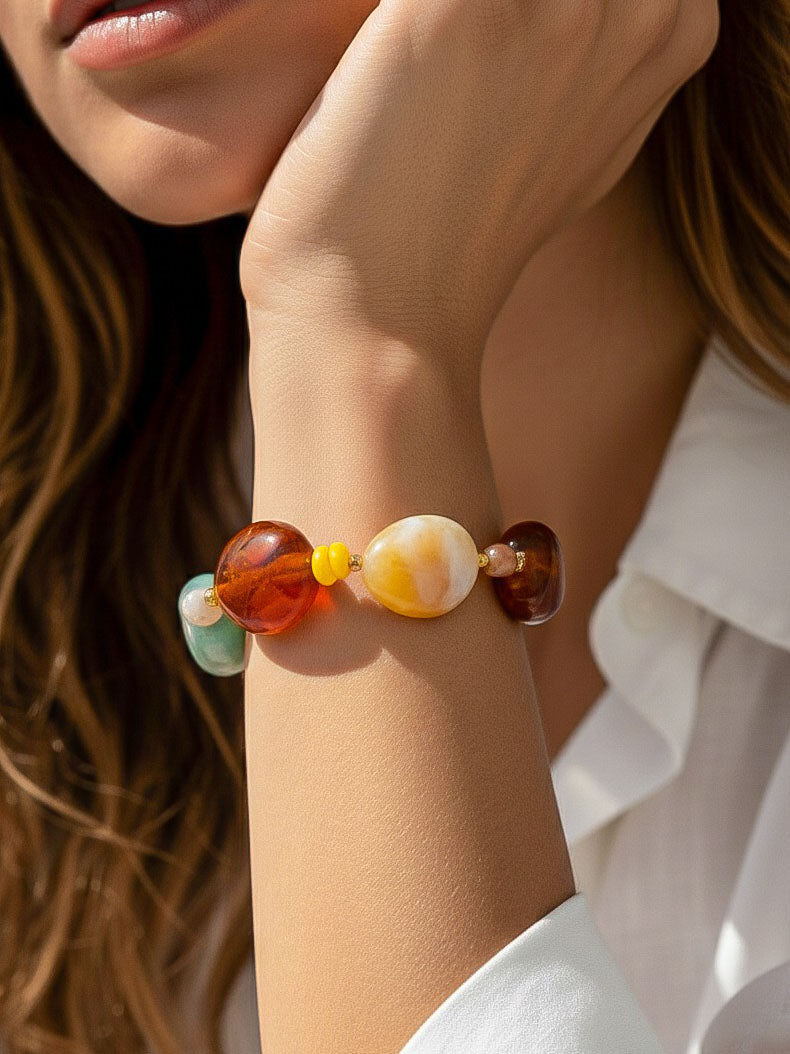 Resin Stone Stretch Bracelet