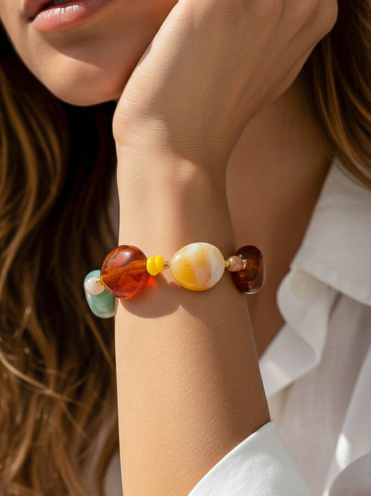 Resin Stone Stretch Bracelet