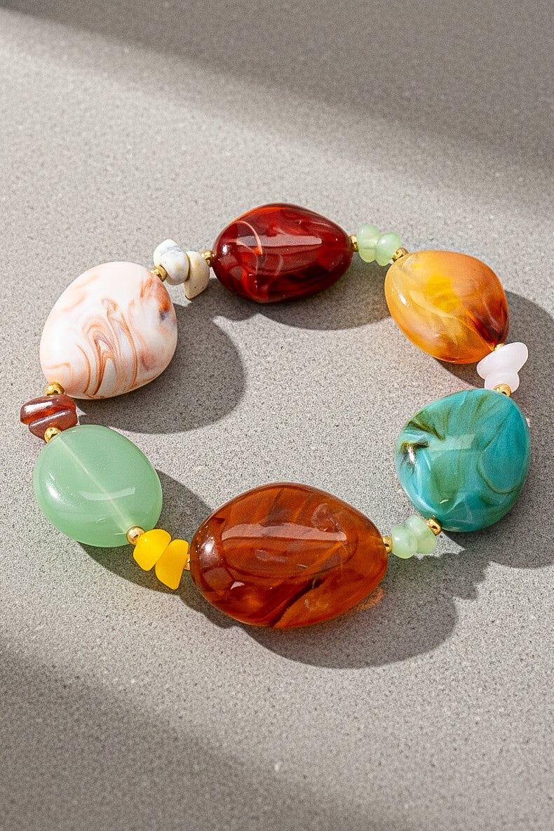 Resin Stone Stretch Bracelet