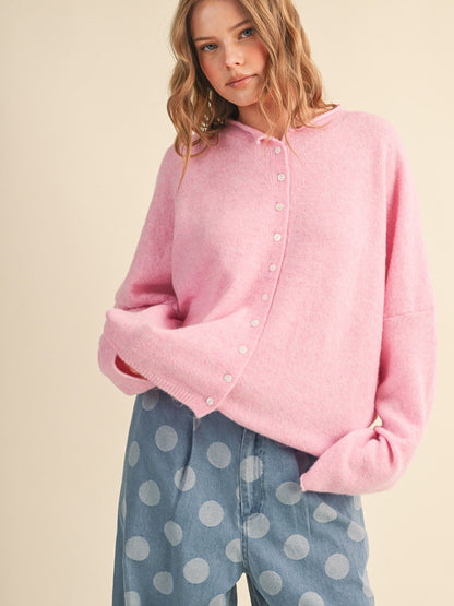 Rylie Pink Oversized Cardigan
