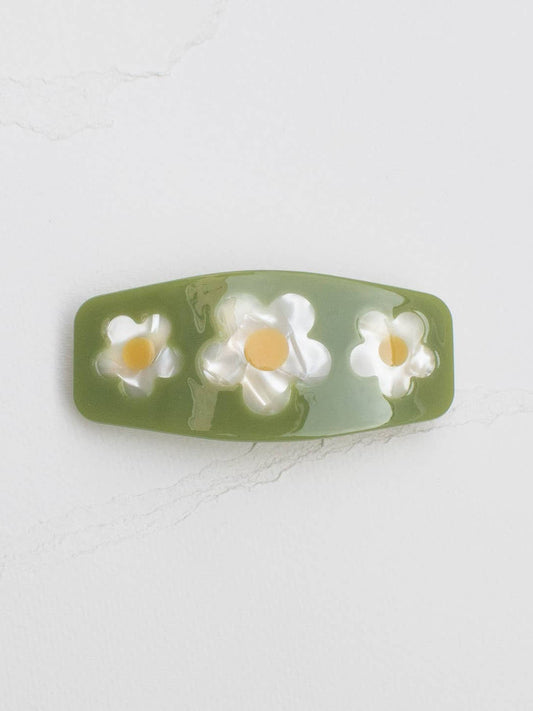 Sage Daisy Eco Hair Barrette