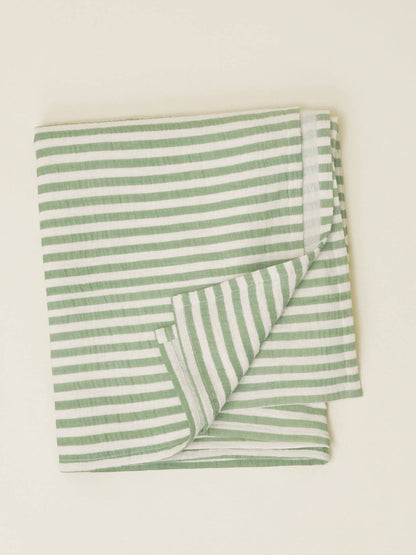 Sage Strip Organic Muslin Swaddle