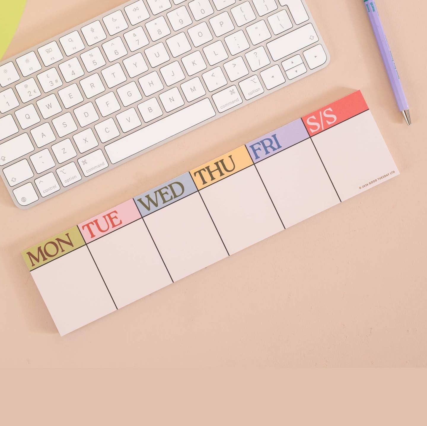 Scandi Keyboard Weekly Planner Pad