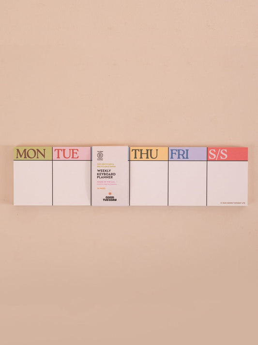 Scandi Keyboard Weekly Planner Pad