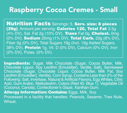 Raspberry Cocoa Cremes