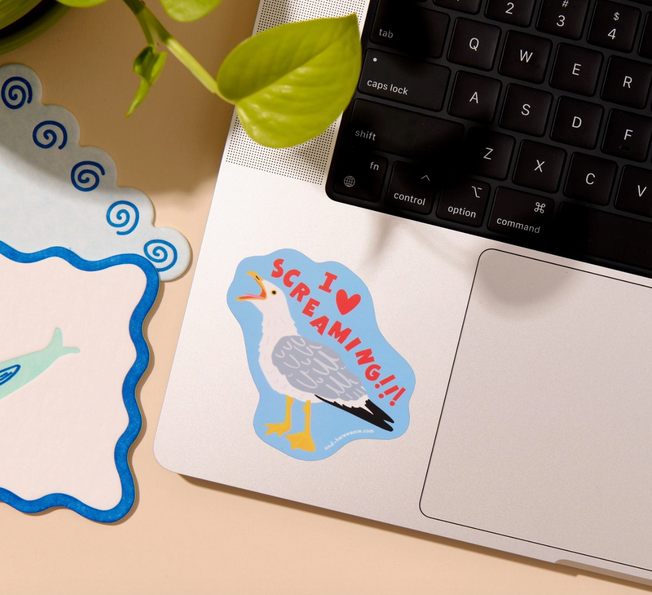 I Heart Screaming Seagull Sticker