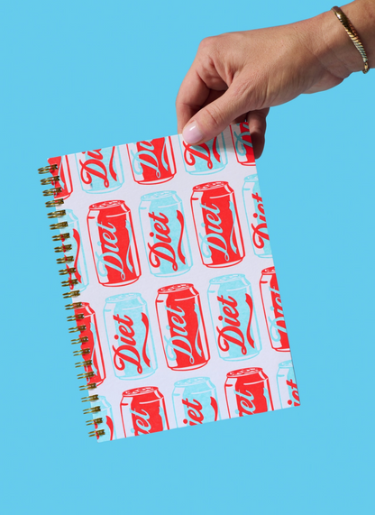Diet Soda Letterpress Spiral Notebook