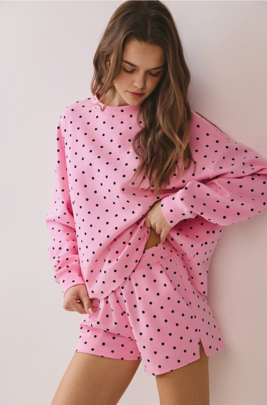 Pink Dottie Dot Pullover