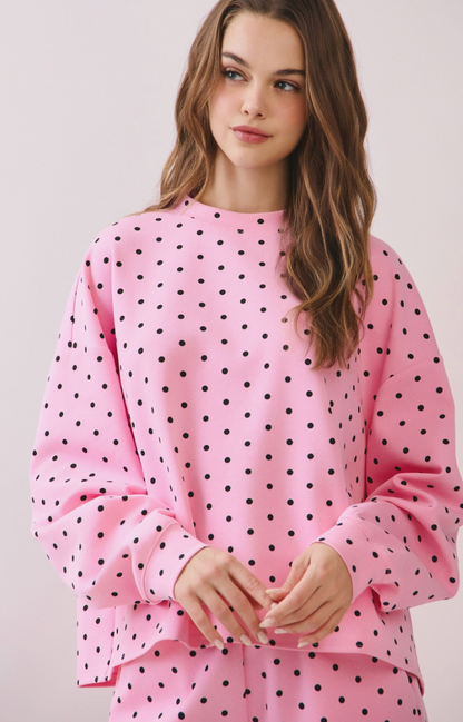 Pink Dottie Dot Pullover