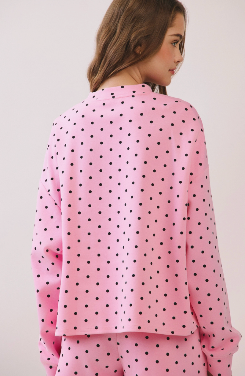 Pink Dottie Dot Pullover