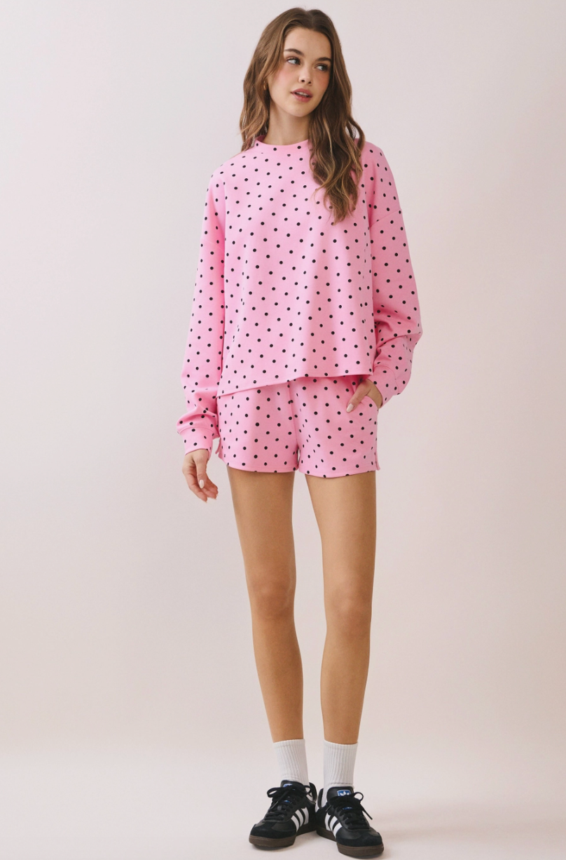 Pink Dottie Dot Pullover