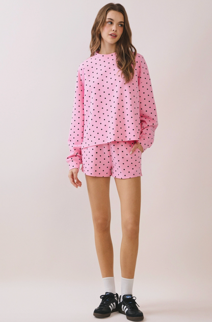 Pink Dottie Dot Pullover