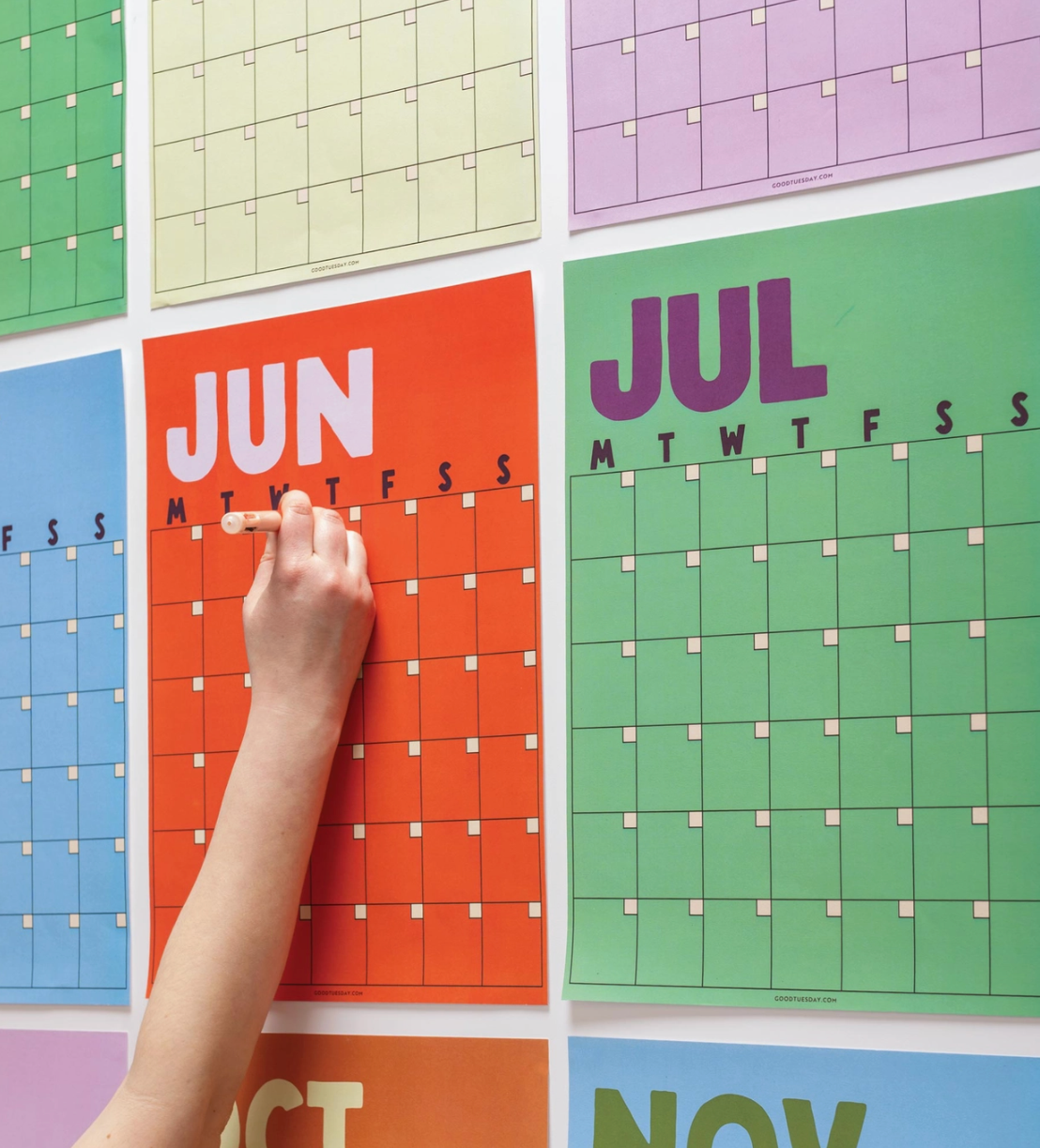 Butter & Bold Monthly Undated A3 Wall Calendar