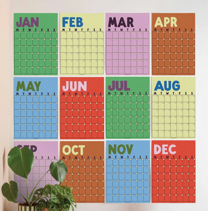 Butter & Bold Monthly Undated A3 Wall Calendar
