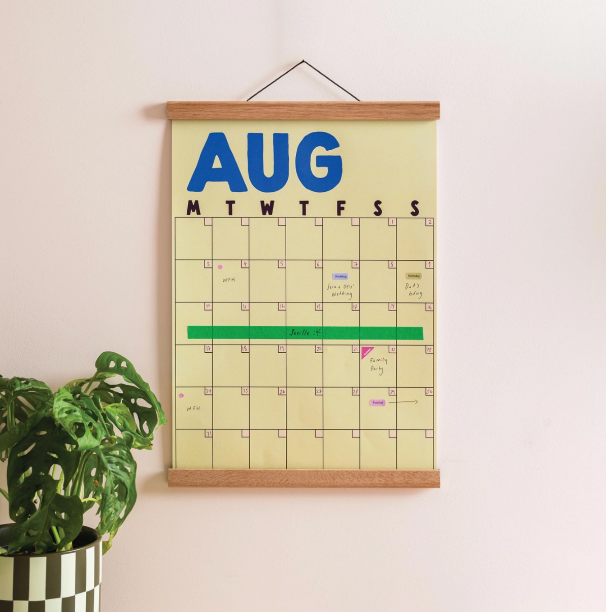 Butter & Bold Monthly Undated A3 Wall Calendar