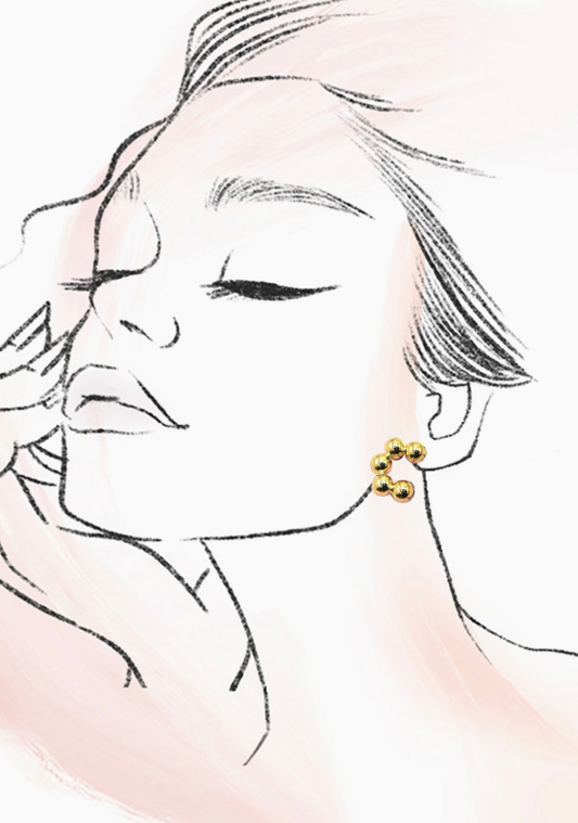 Chunky Gold Trio Hoop Earring Set