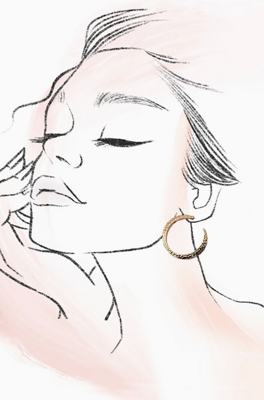 Hammered Hoop Earrings