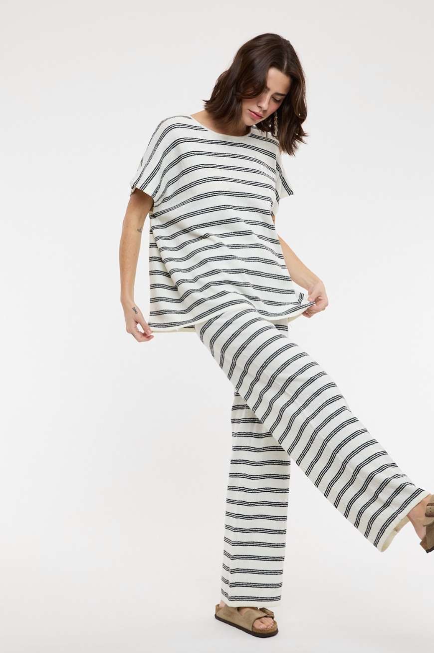 Jackie Stripe Knit Sweater Pants