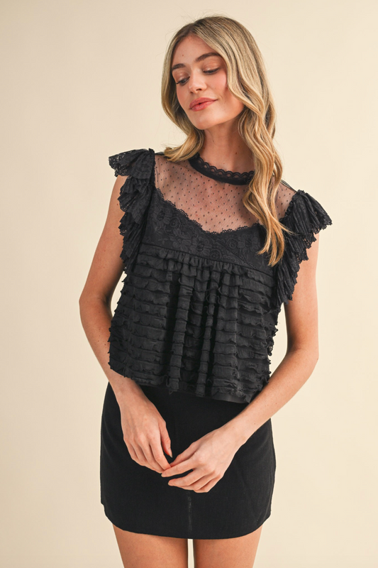 Cora Lace Mesh Top