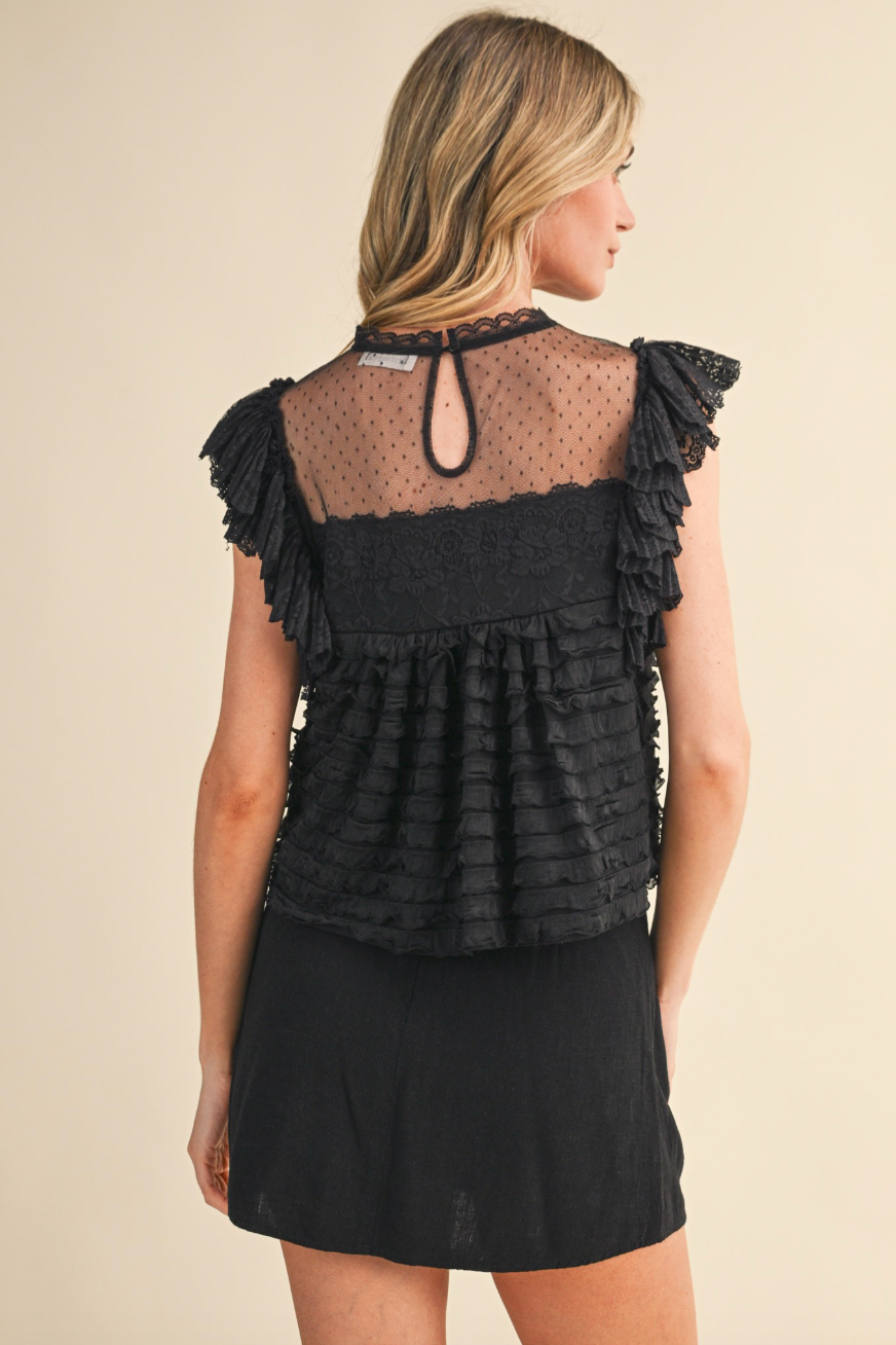 Cora Lace Mesh Top