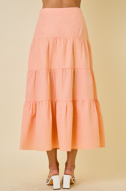Pink Lemonade Gingham Skirt