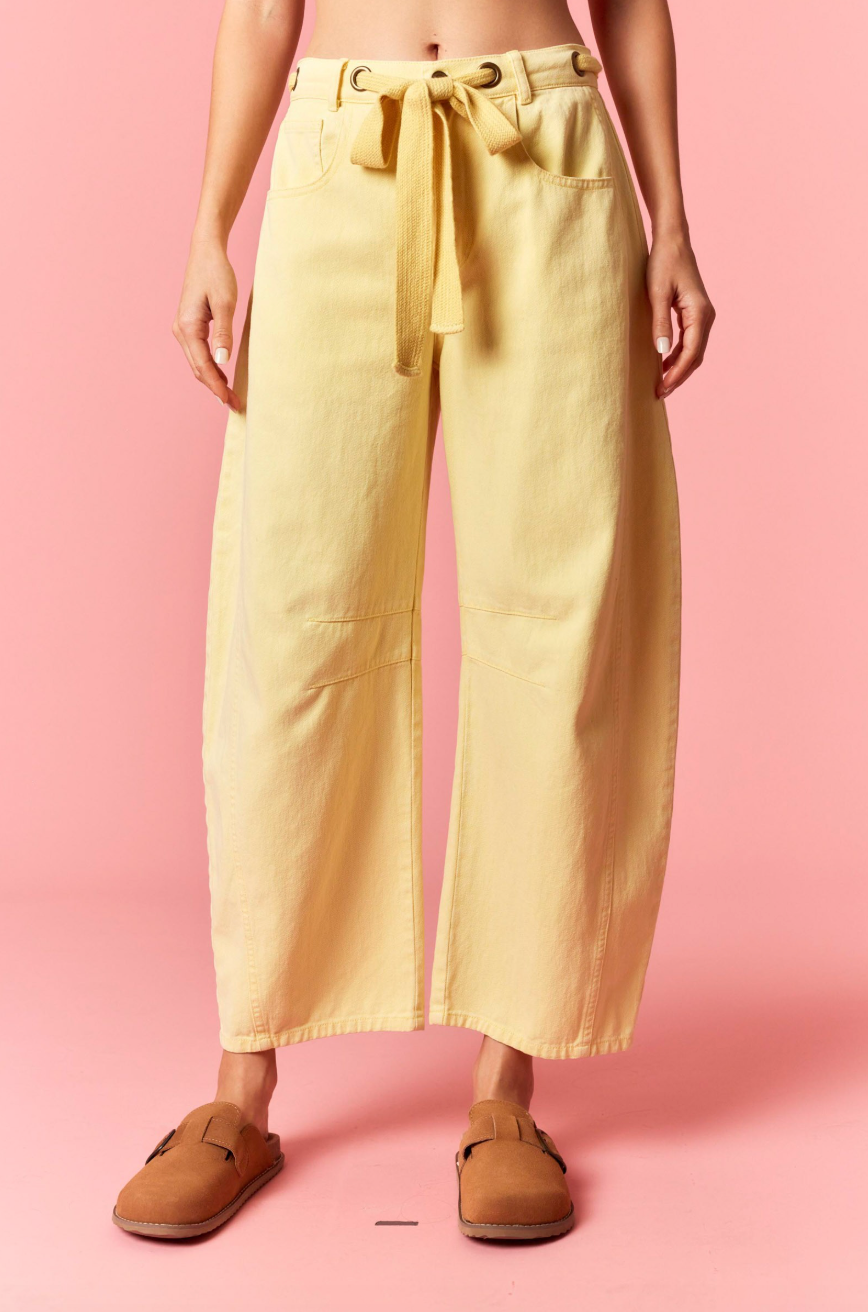 Dandelion Mineral Washed Barrel Jeans