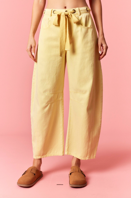 Dandelion Mineral Washed Barrel Jeans