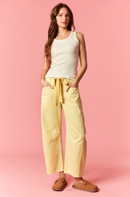 Dandelion Mineral Washed Barrel Jeans