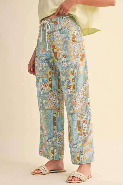 Athena Patchwork Wide Leg Pants