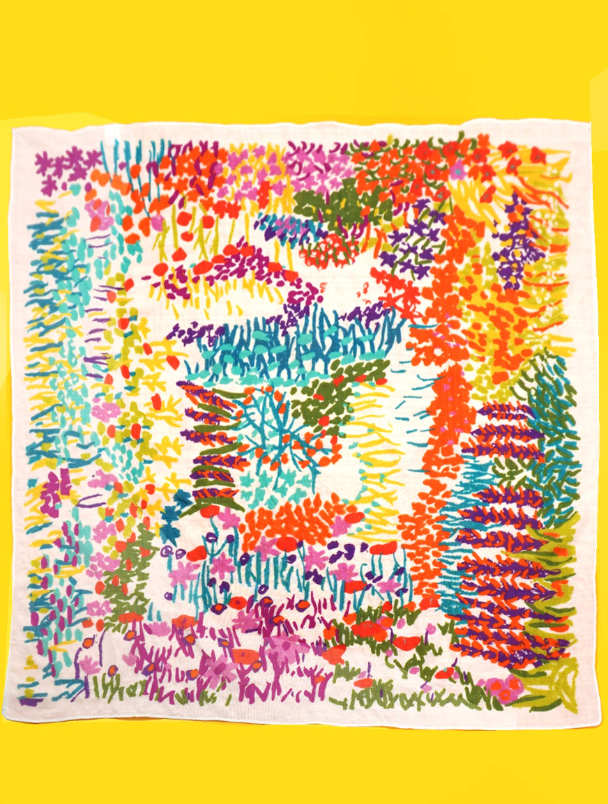 Painted Garden Bandana Scarf