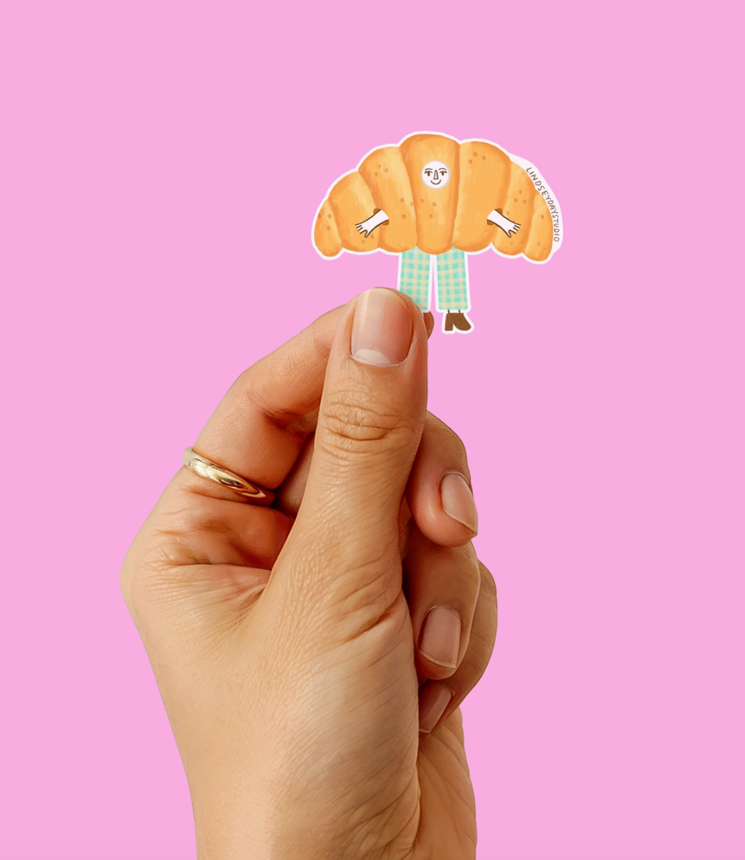 Crissy the Croissant Sticker