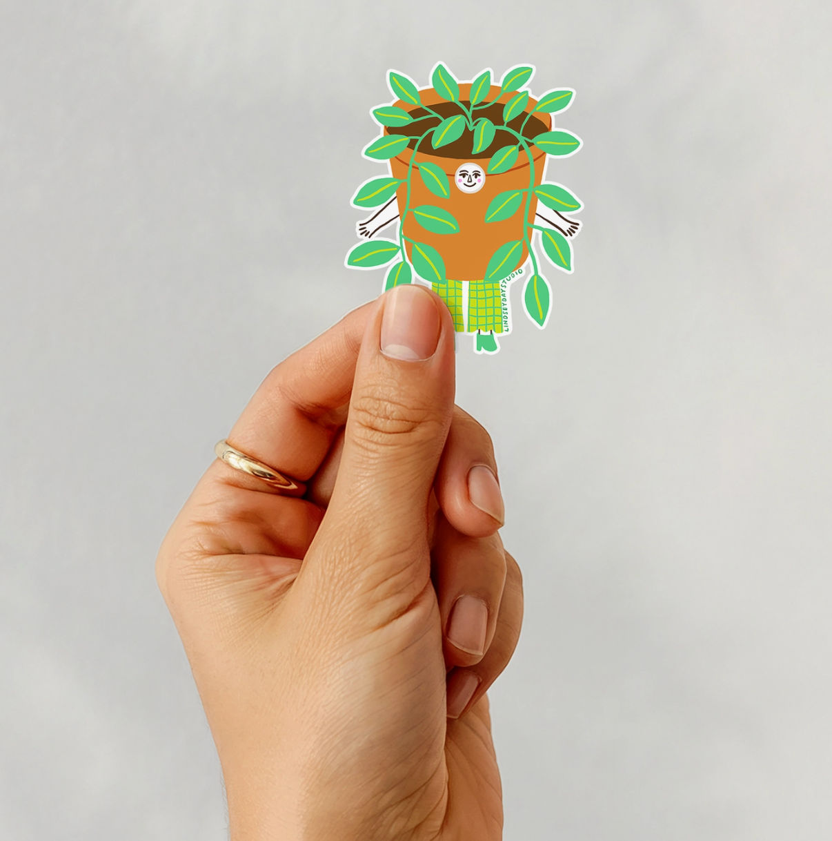 Plant lady sticker