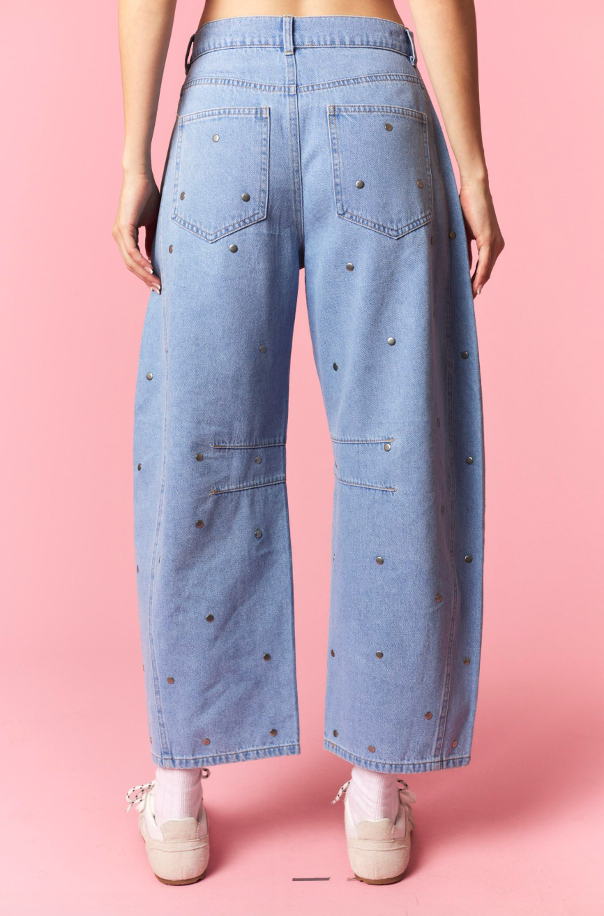 Stella Stud Barrel Jeans