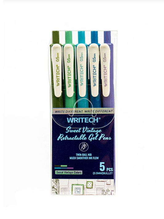 Cool Sweet Vintage Retractable Gel Pen Set
