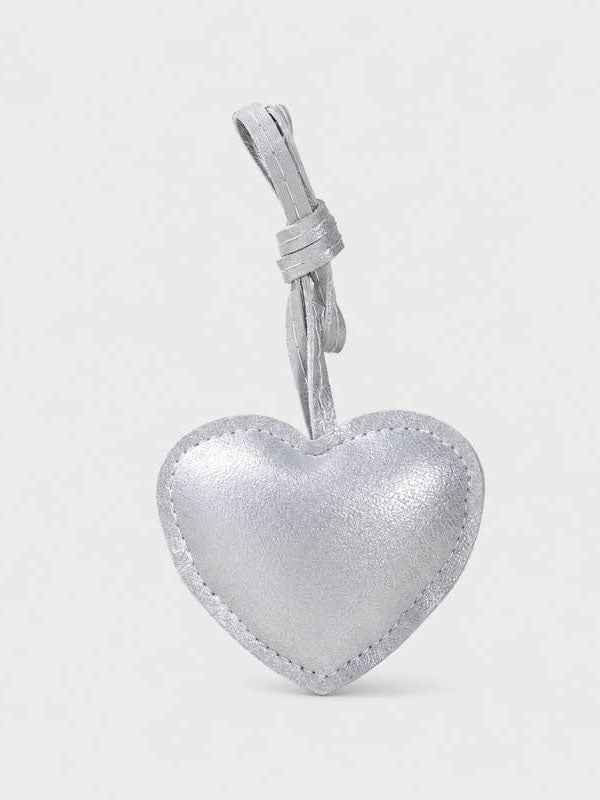 Silver Heart Bag Charm