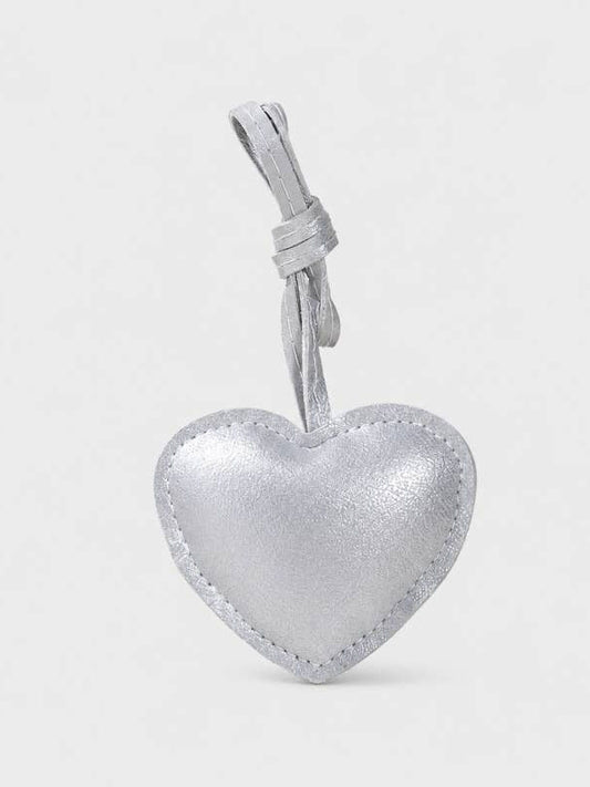 Silver Heart Bag Charm
