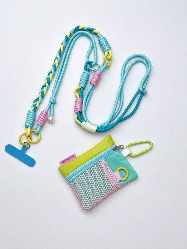 Sky Blue Mini Mesh Pouch