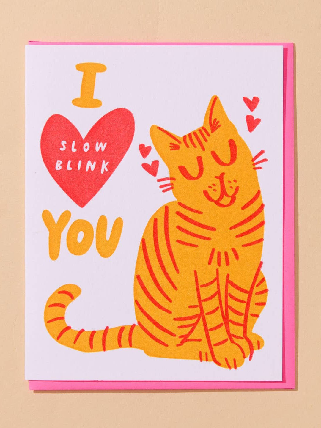 Slow Blink Cat Card
