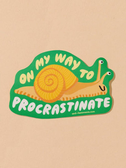 Snail Procrastinate Sticker