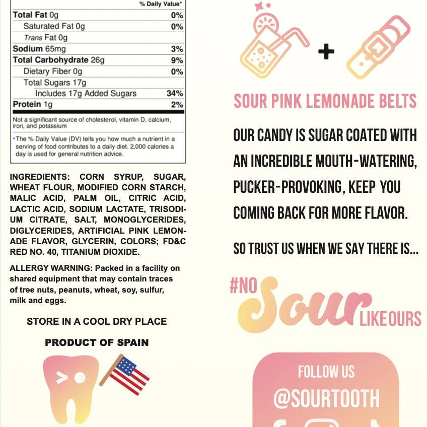 Sour Pink Lemonade Belts