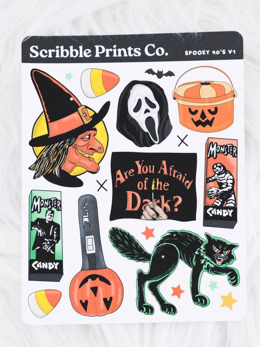 Spooky 90s V1 Deco Sticker Sheet