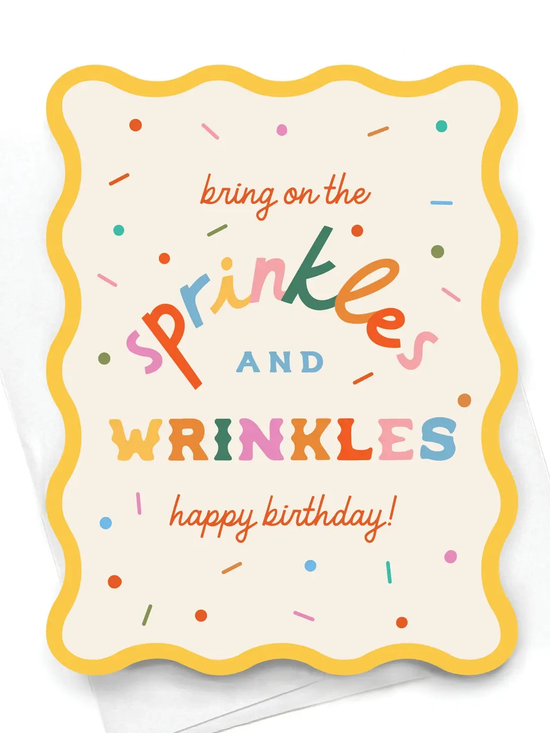 Wavy Sprinkles and Wrinkles Notecard