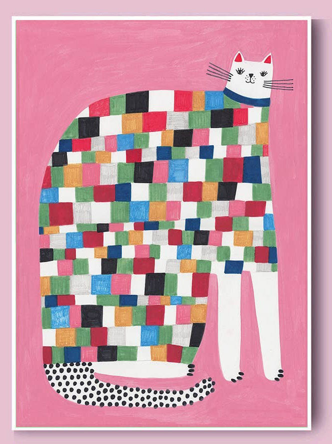 Square Cat Print