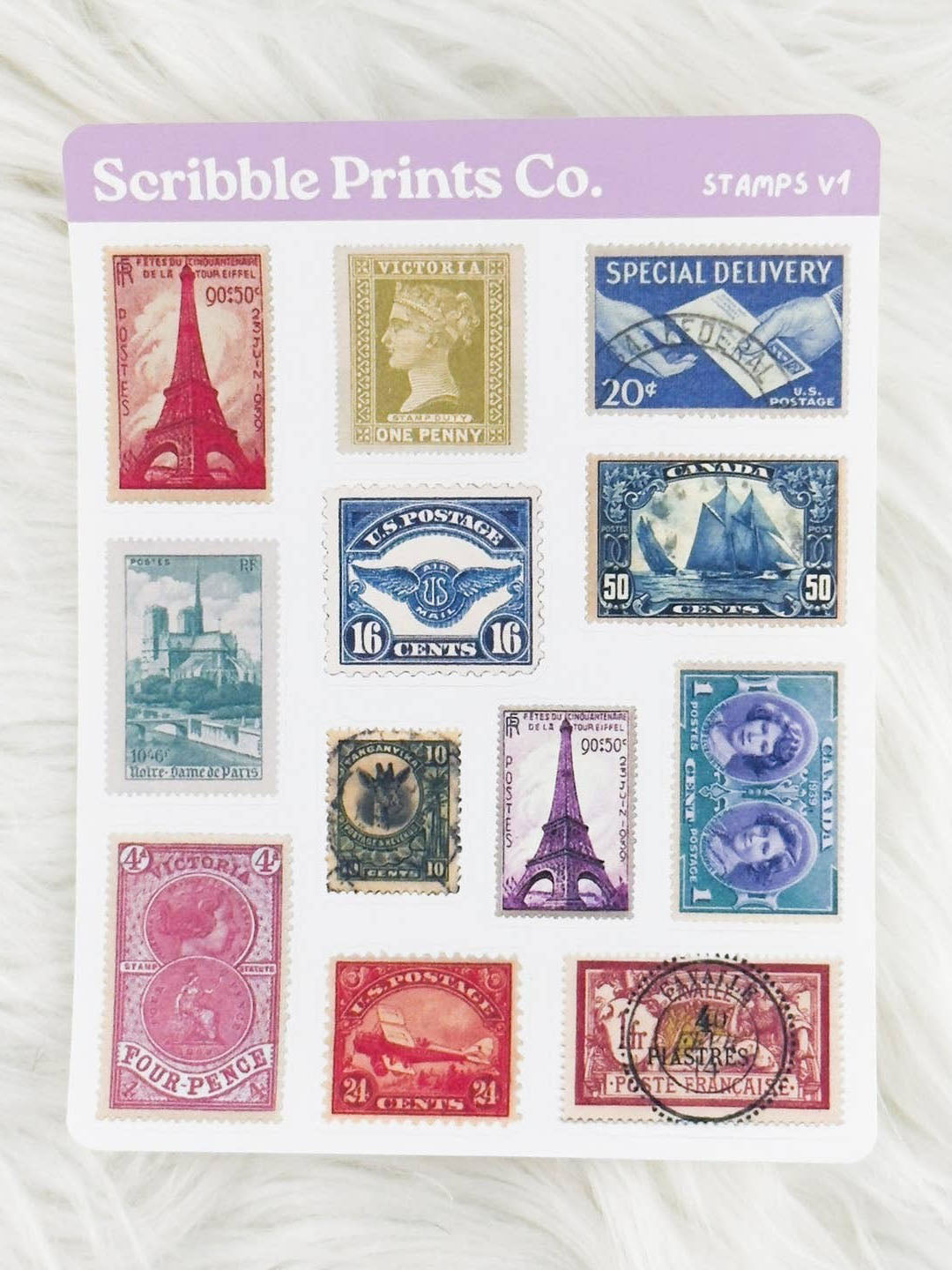 Stamps V1 Deco Sticker Sheet