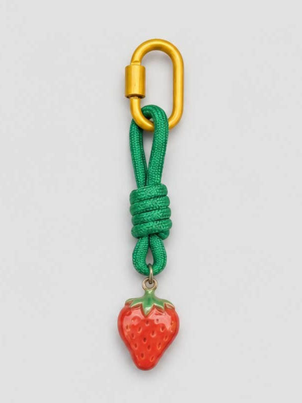 Strawberry Cord Bag Charm