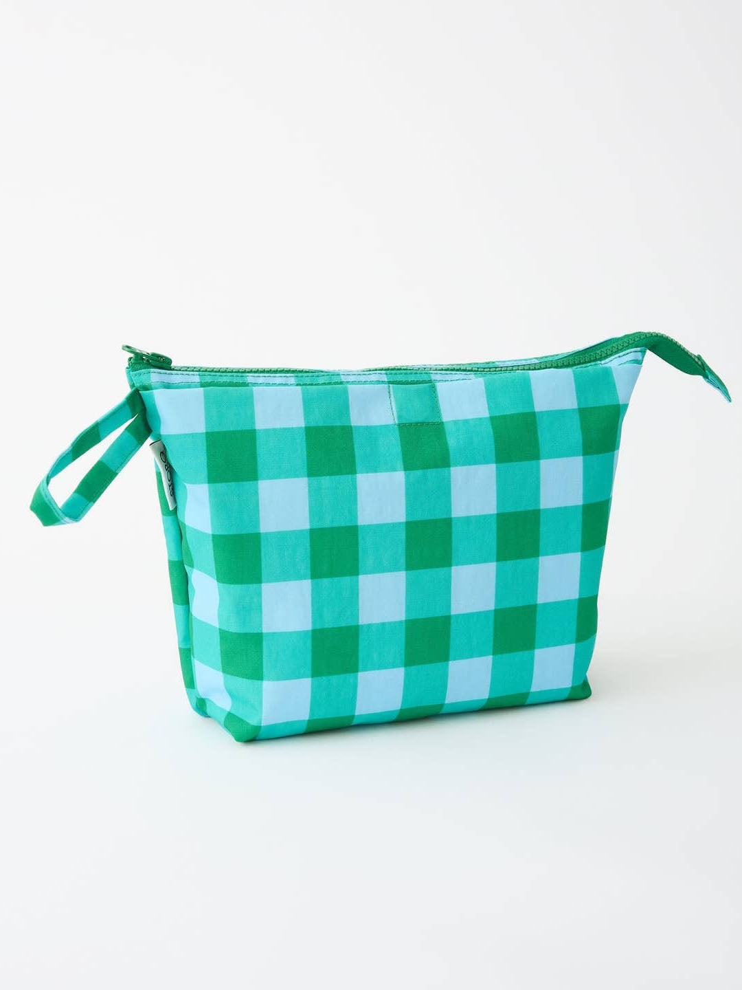 Teal Gingham Quick Change Kit Bag