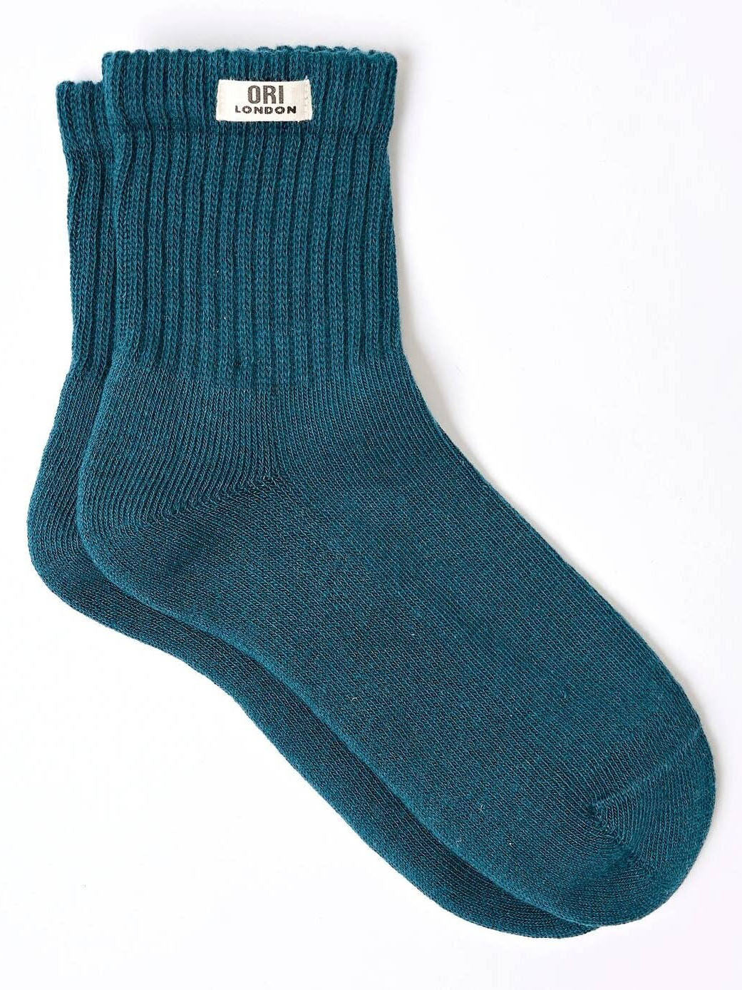 Teal Windsor Crew Socks