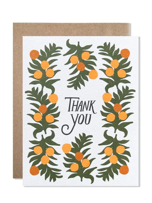 Thank You Oranges Card Set