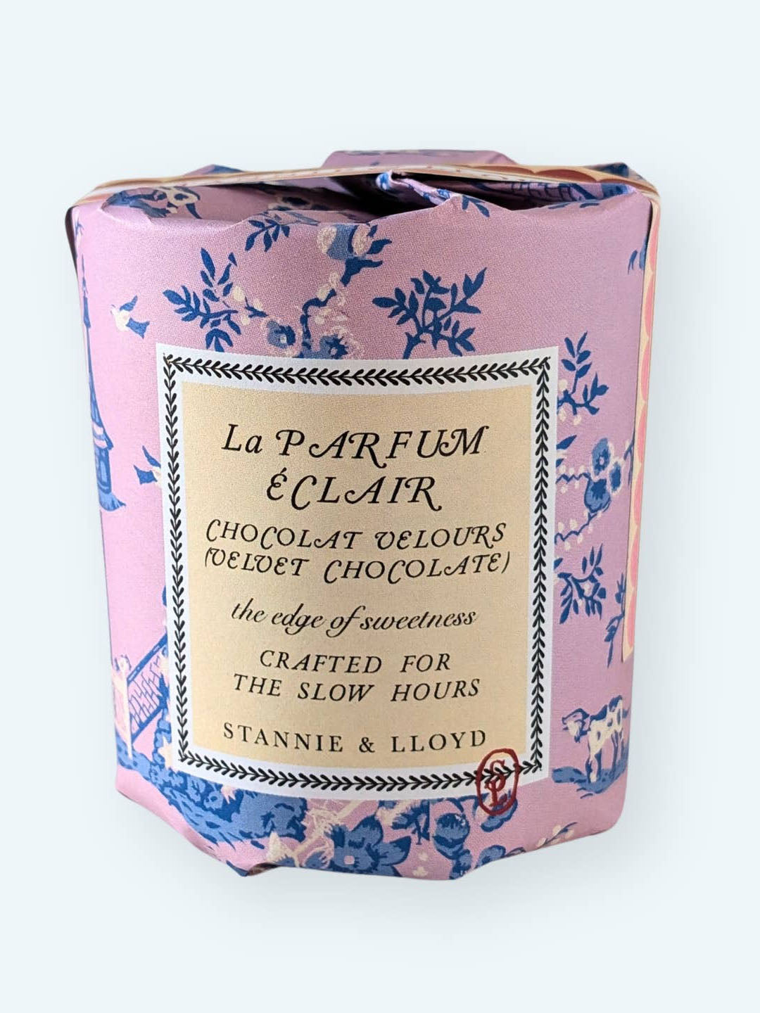 Toile Gift Wrap Candle