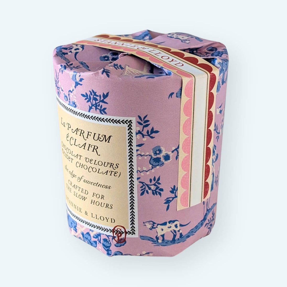 Toile Gift Wrap Candle